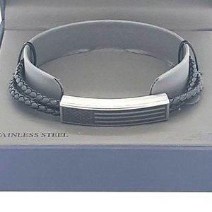 Men's Bracelet 1913 Stainless Steel American Flag Size 8.5"